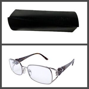 Fendi Authentic Vintage Bronze Tortoiseshell Eyeglass Frames F872 & Fendi Case